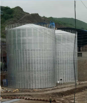 金阳粮食钢板仓的安装全过程不用热焊接